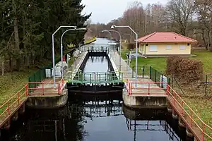 Schleuse Wolfsbruch, Ansicht von Osten