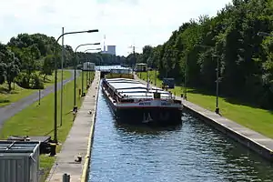 Schleuse Petershagen, Blick von Norden
