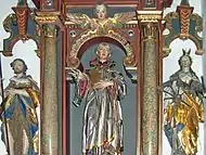 Die Heiligenfiguren des nördlichen Seitenaltars