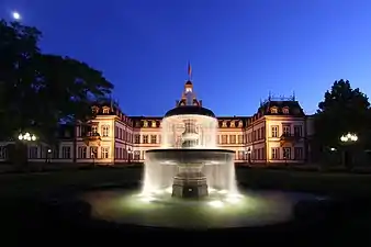 Schloss Philippsruhe in Abendstimmung
