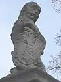 Wappen der Teufel von Pirkensee am Eingangsportal von Schloss Teublitz