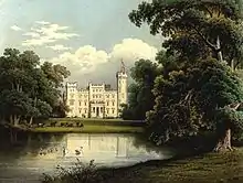 Schloss Groß-Wartenberg (Syców), Schlesien, um 1860