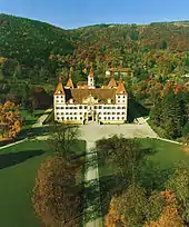 Schloss Eggenberg mit der Einsattelung von Plabutschdörfl