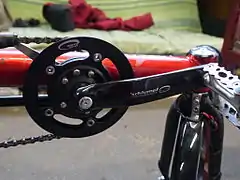 Schlumpf Speed Drive an einem Liegerad, Planetensatz im Kettenblattträger