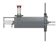 Schnittmodell eines Liquid-Beta-Transfer-Containers