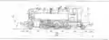 Ausschnitt einer technischen Zeichnung der Dampflokomotive Nummer 64 007 der Deutschen Reichsbahn