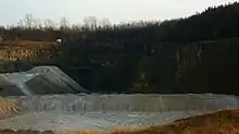 Kalksteinbruch in Schraplau, Sachsen-Anhalt