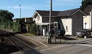 BWH mit Haltepunkt und Bahnübergang,Schrezheim (Ellwangen)
