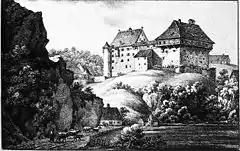 Die Schülzburg vor dem Brand (1825)