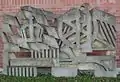 Symbolwand im Hof des Schulzentrums Maxdorf