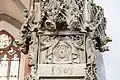Spätgotischer Krabbenbesatz am Sakramentshaus der Stadtpfarrkirche Schwabach