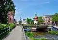 Blick auf die Brücke von Osten