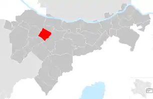 Lage der Gemeinde Schwadorf im Bezirk Bruck an der Leitha (anklickbare Karte)