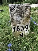 Ostseite1839Jahr der Festlegung der GrenzeNGemeinde Nordhalden