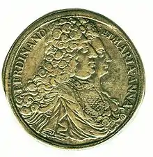 Taler 1696 Ferdinand und Anna Maria von Sulz