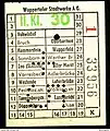 Fahrschein der II. Klasse von 1951 zu 30 Pfennig, die „Höhensteuer“ von fünf Pfennig ist einperforiert