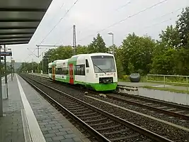 Triebwagen der Erfurter Bahnim Bahnhof Schweinfurt Stadt