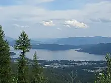 Blick vom Schweitzer Mountain auf denLake Pend Oreille