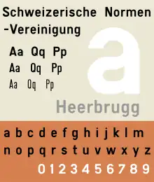 Schriftbeispiel für SNV