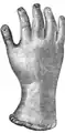 Bronzene Schwurhand aus einem Tempelinventar