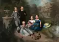 Fünf Kinder im Gut De Horst, Driebergen, Niederlande in 1861