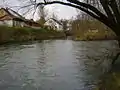 Aufnahme im Januar (Seckach oben) mit gut sichtbarem Berg­fried der Götzenburg