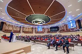 Auditorium bei einem politischen Kongress