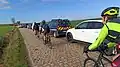 Bei Radsportlern beliebte Kopfsteinpflesterstraße in Verchain-Maugré (Secteur pavé)