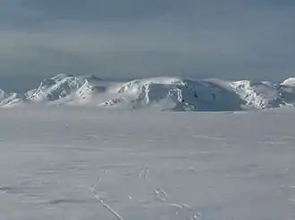 Blick über das Wörner Gap zum Bowles Ridge