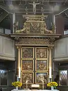 Frühbarocker einflügeliger Altaraufsatz von 1631