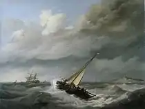 Segelschiffe vor der Küste, vor 1826
