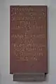 Steintafel über die Restaurierung 1968