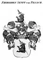 Wappen der Freiherren Senfft von Pilsach in Tyroffs Wappenbuch