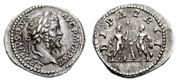 Münze des Septimius Severus anlässlich der Säkularfeier 203