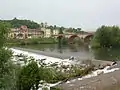Der Serchio und die Brücke Ponte San Quirico nördlich von Lucca