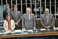 Senatoren des Bundes­senats von Brasilien gedenken der Opfer des Flugzeug­absturzes vom 28. November 2016