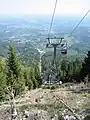 Die neue Seilbahn, im Hintergrund St. Radegund