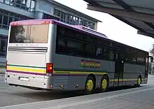 Heckansicht (Facelift) bei einem S 317 UL (Dreiachser mit knapp 14 Metern)