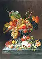 Früchte und Blumen, Öl auf Leinwand