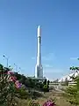 Modell einer Ariane 4 Rakete an der Expo 92