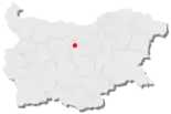 Karte von Bulgarien, Position von Sewliewo hervorgehoben