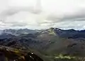 Blick vom nordöstlich benachbarten Mam Sodhail zum Sgùrr nan Ceathreamhnan