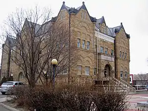 Das Shelby County Courthouse in Harlan, seit 1978 im NRHP gelistet