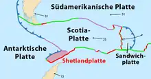 Lage der Shetlandplatte