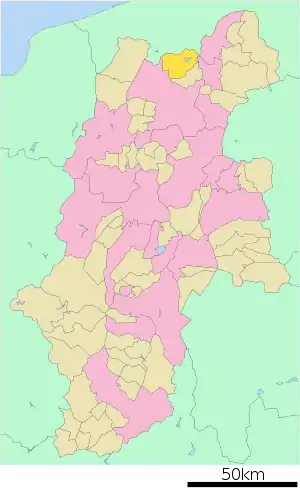Lage Shinanos in der Präfektur