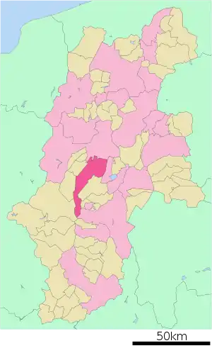 Lage Shiojiris in der Präfektur