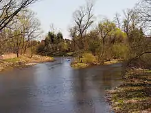 Einmündung der Sieber (l) in die Oder (r) bei Hattorf am Harz