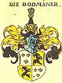 Gewendetes Wappen des Geschlechts Bodman aus Siebmachers Wappenbuch (Blatt 111)