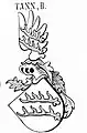 Wappen nach Seyler 1911. Grundlage bildete das Stadion'sche Wappenbuch.