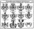 Wappen derer von Gall in Johann Siebmachers Wappenbuch um 1701, „Ravenspurgische Adeliche Geschlechter“